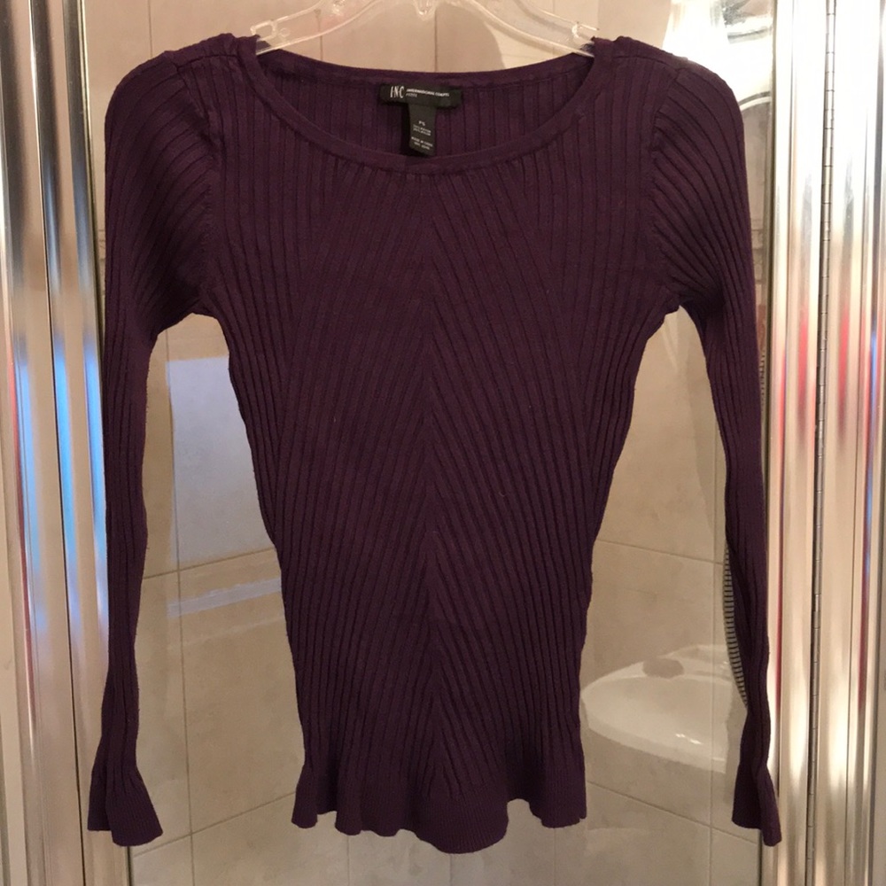 Long sleeve purple tight shirt